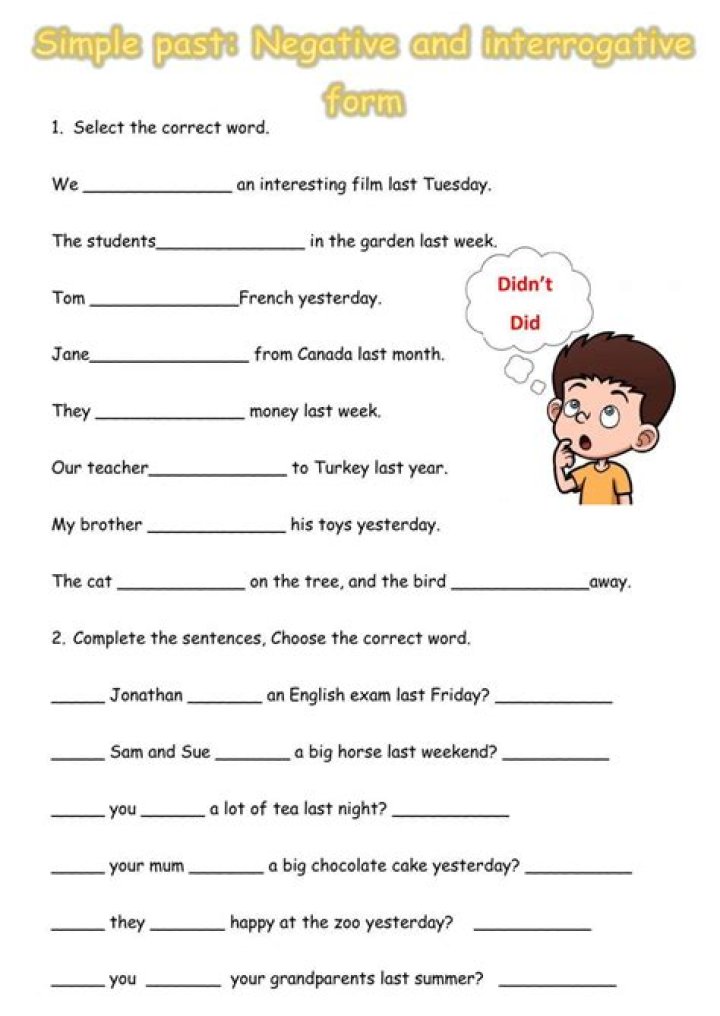 Negative Questions Exercises PDF: Practice & Improve Critical Thinking