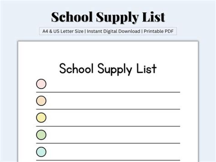 Neisd School Supply List PDF: Printable Back-to-School Checklist
