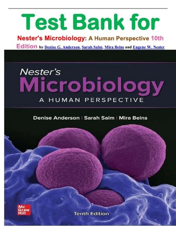 Nester's Microbiology Test Bank PDF: Complete Study Resource