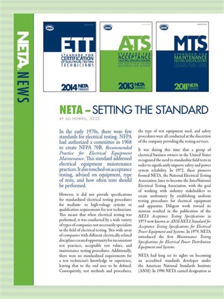 Neta Testing Standards PDF Free Download – Official Guidelines