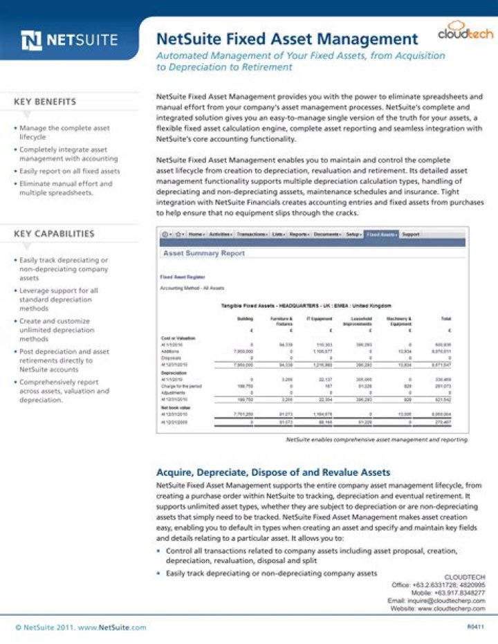 NetSuite Fixed Asset Management PDF: Complete Guide & Template