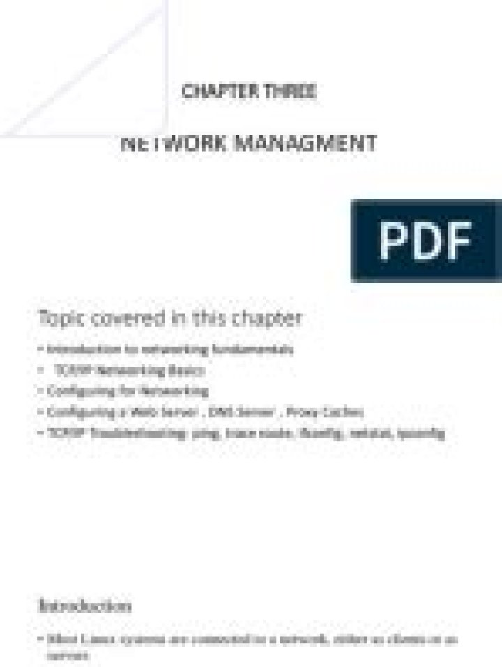 Network Management Fundamentals: Essential PDF Guide
