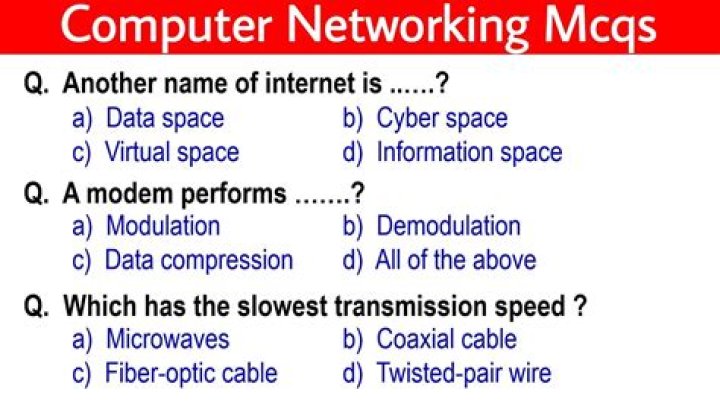 Network MCQ Questions and Answers PDF for Exam Prep