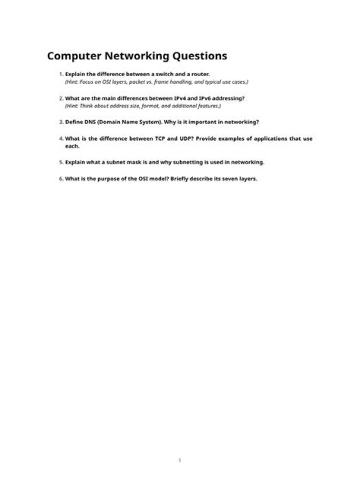 Top Networking Questions PDF for Professional Success