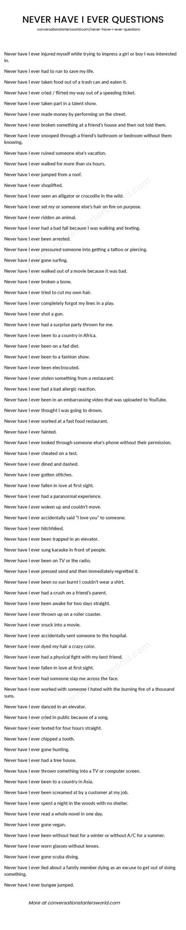 Never Have I Ever Questions PDF: Free Download & Answer Guide