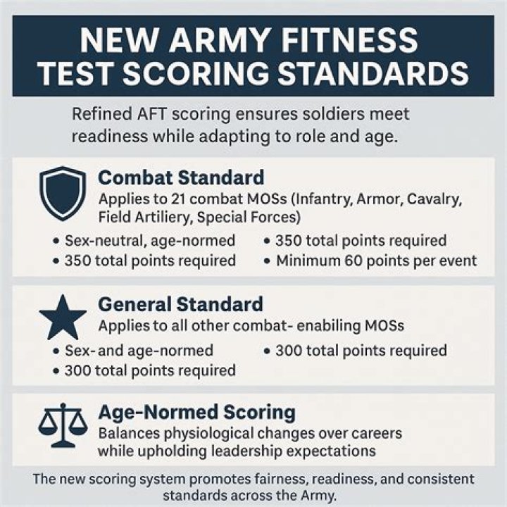 Updated New Army PT Test Standards PDF for 2025