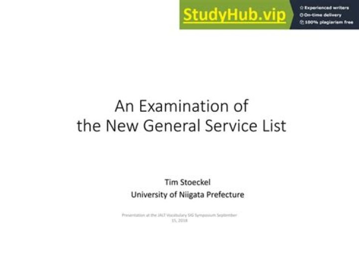 New General Service List PDF – Download & Access Now