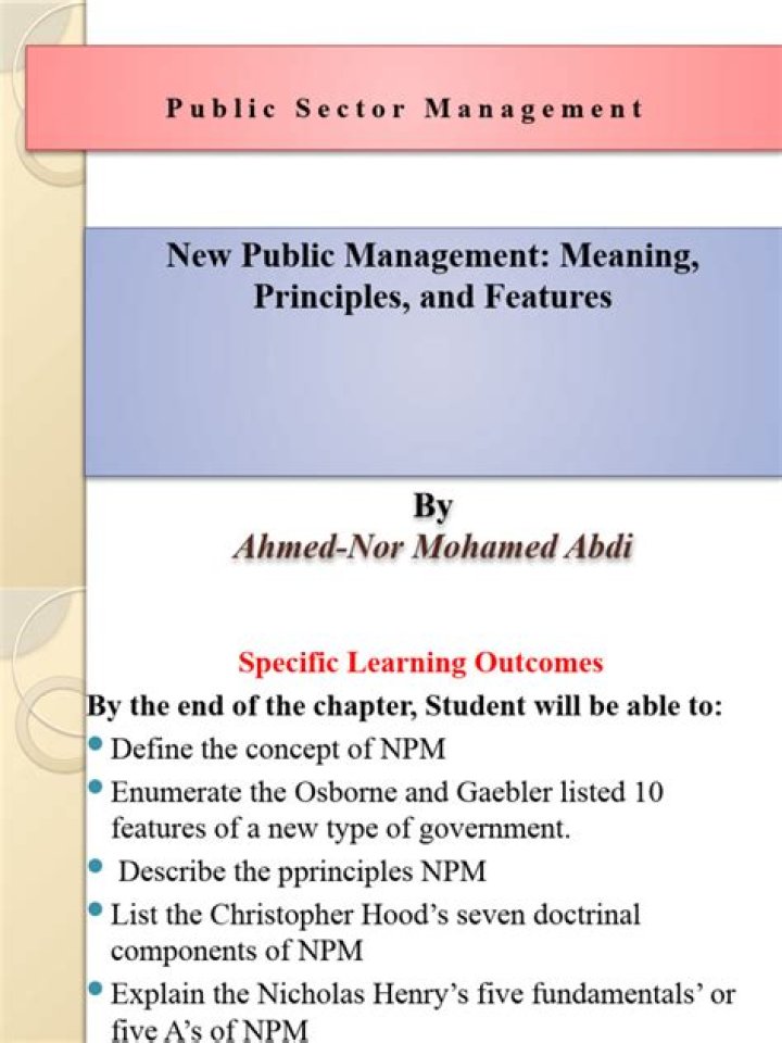 New Public Management Theory: A Comprehensive PDF Guide