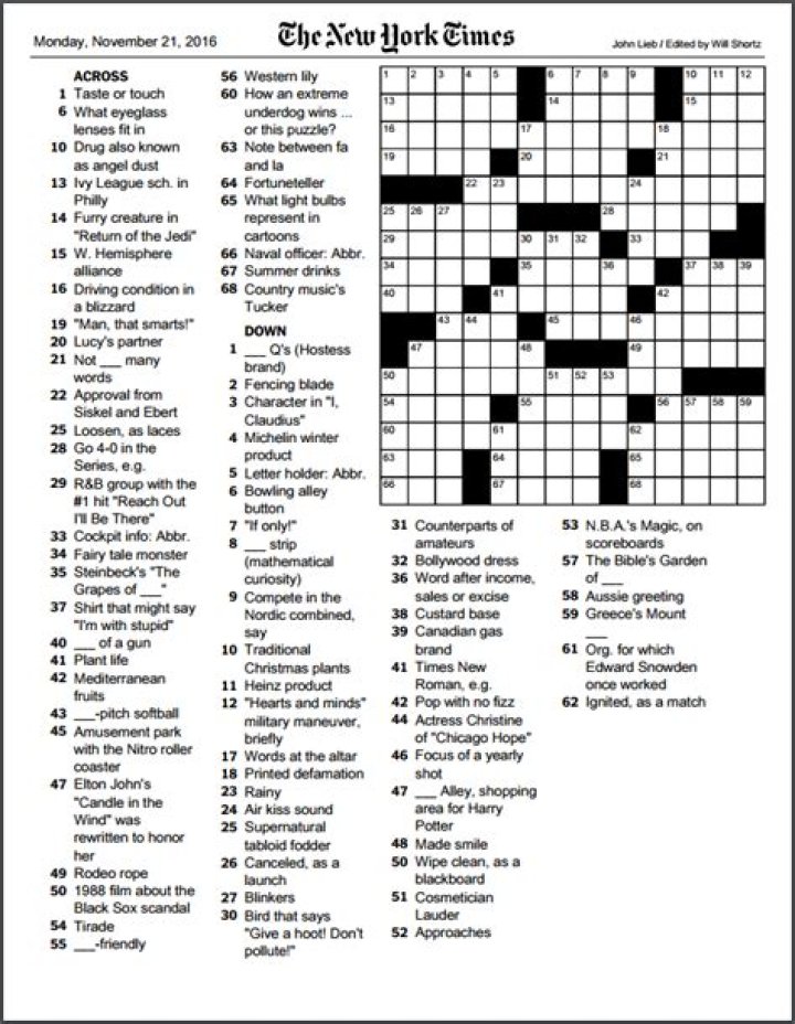 New Yorker Crossword Puzzle Answers PDF – Solve Now!