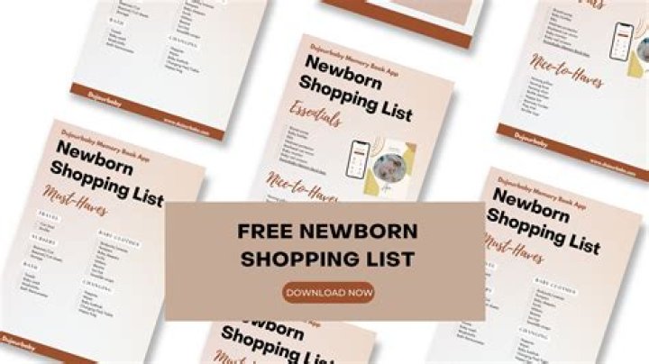 Newborn Shopping List PDF for New Parents