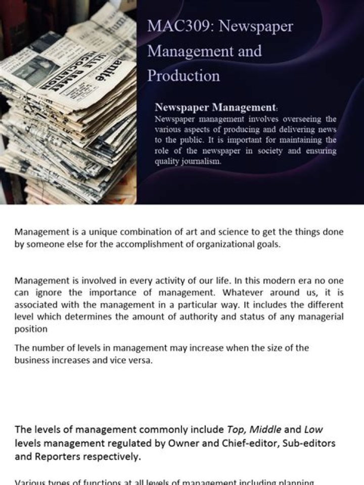 Newspaper Management PDF: Master Expert Leadership & Operations
