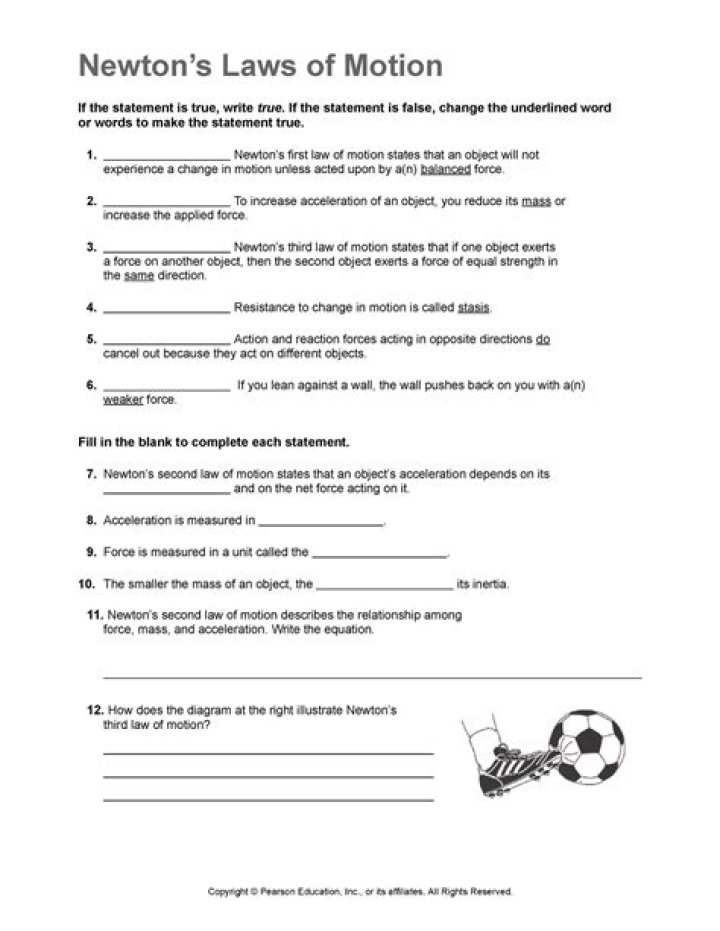 Newton’s Laws of Motion Test PDF – Download Free Study Guide