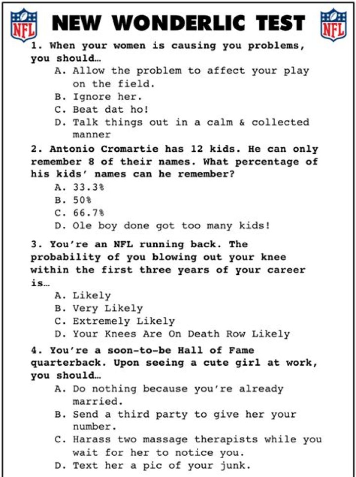 How to Pass the NFL Wonderlic Test: Free PDF Guide
