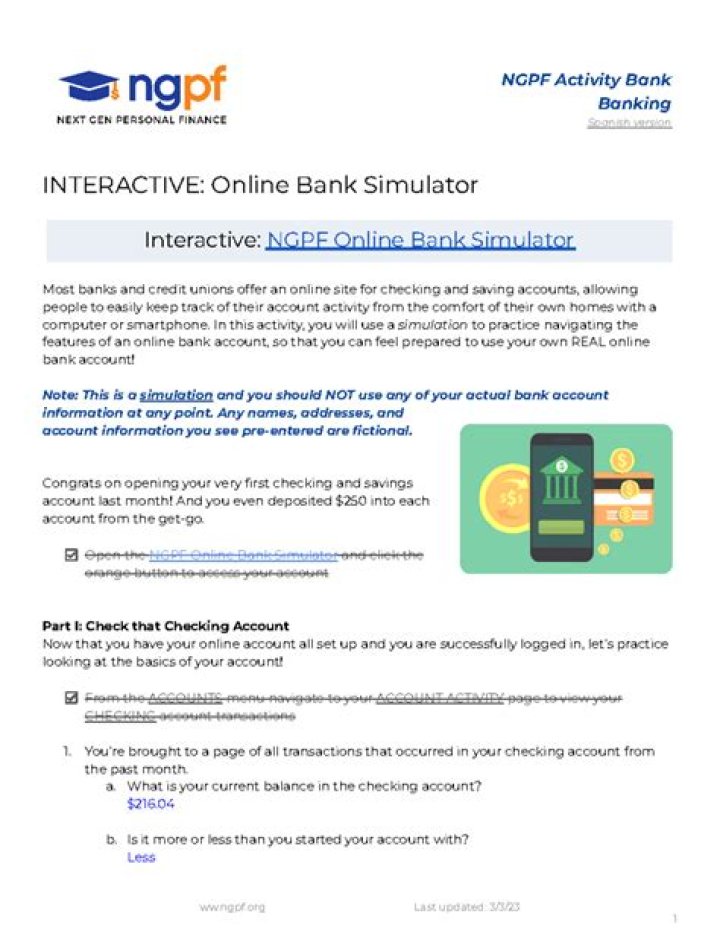 NGPF Activity Bank Taxes Answer Key PDF – Step-by-Step Guide