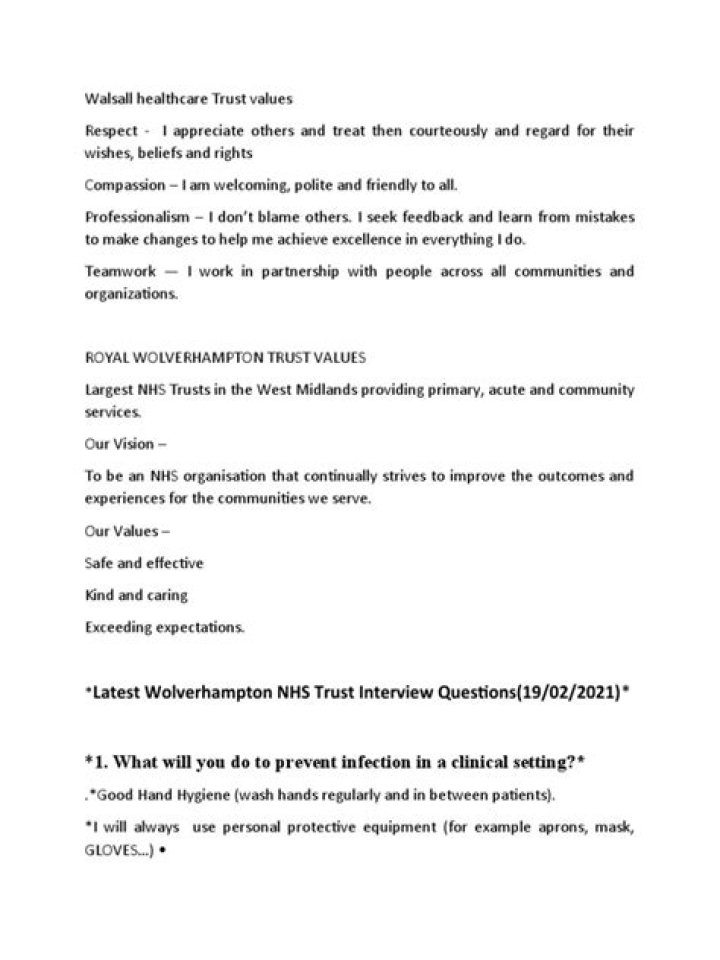 Top NHS Interview Questions PDF for Job Success