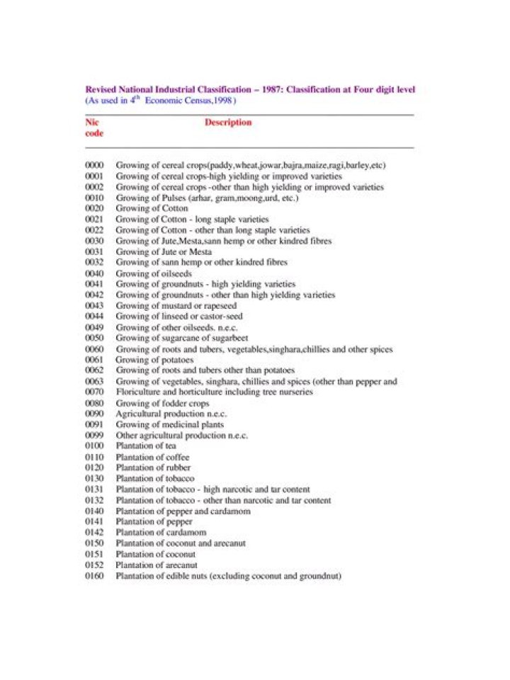 Download Free NIC Code List PDF – Complete Database