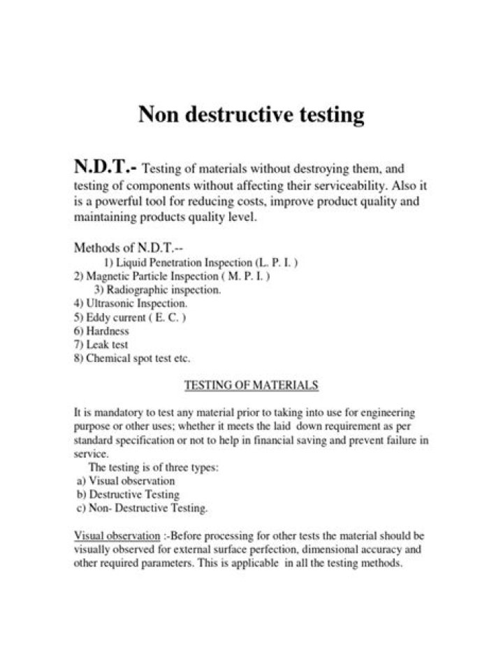 Non-Destructive Testing PDF: Essential Guide & Inspection Reports