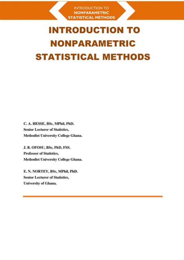 Non Parametric Tests in Statistics: Essential PDF Guide