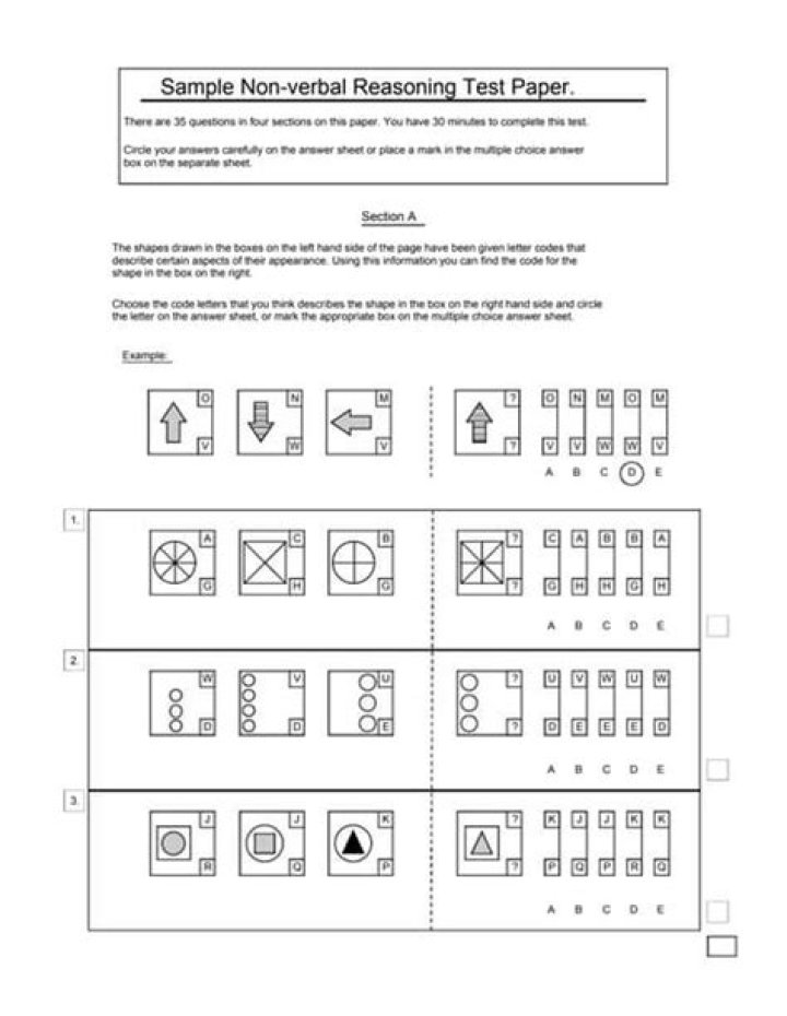 Free Non-Verbal Reasoning Worksheets PDF for Exam Prep