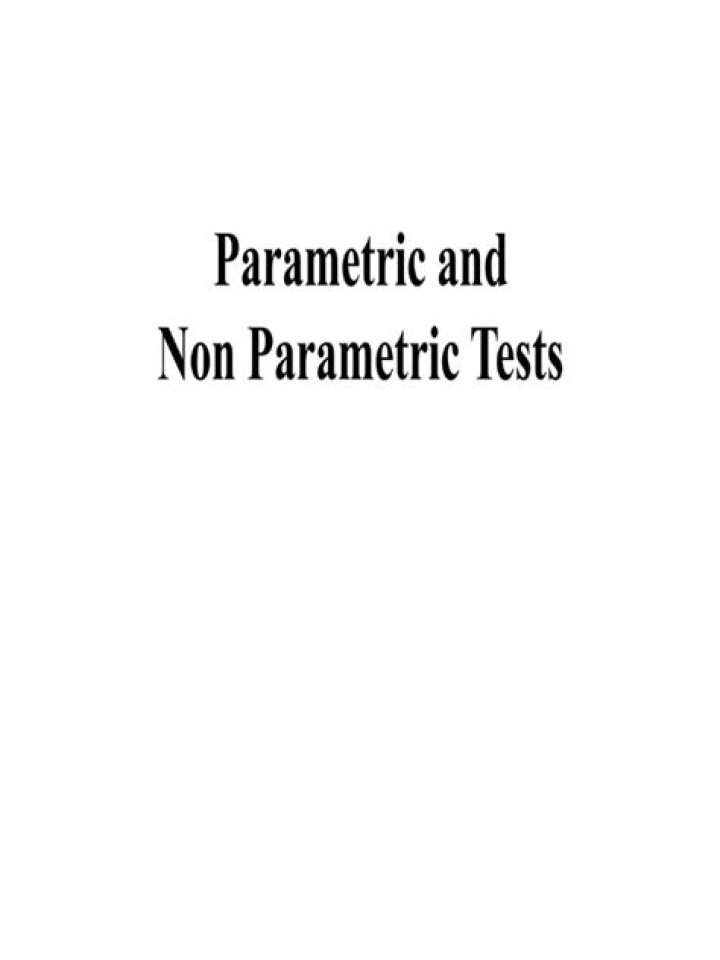 Nonparametric Tests PDF: Free Study Guide & Tutorials