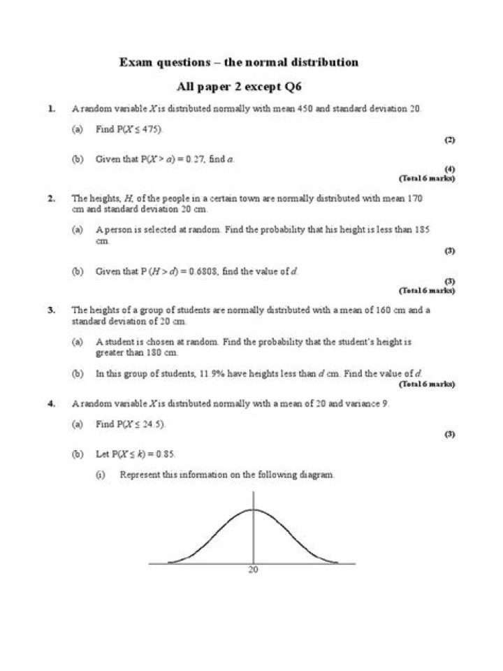Normal Distribution Questions PDF: Expert Practice Problems & Answers