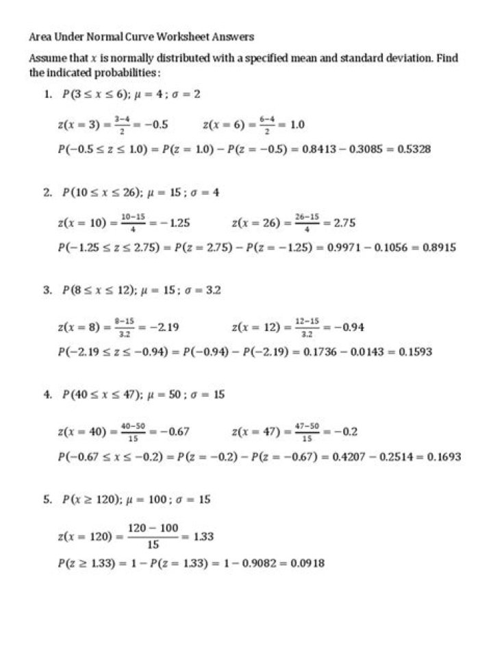 Normal Distribution Word Problems Worksheet PDF – Practice with Real-Word Examples