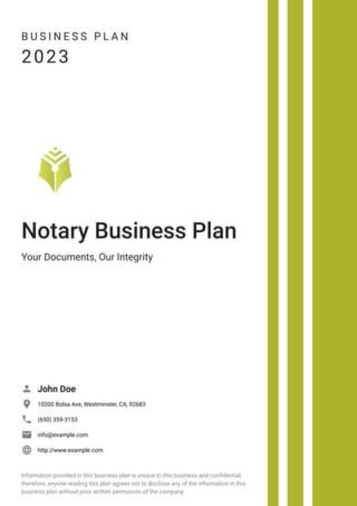 Notary Business Plan PDF: Step-by-Step Guide to Launching Your Notary Service