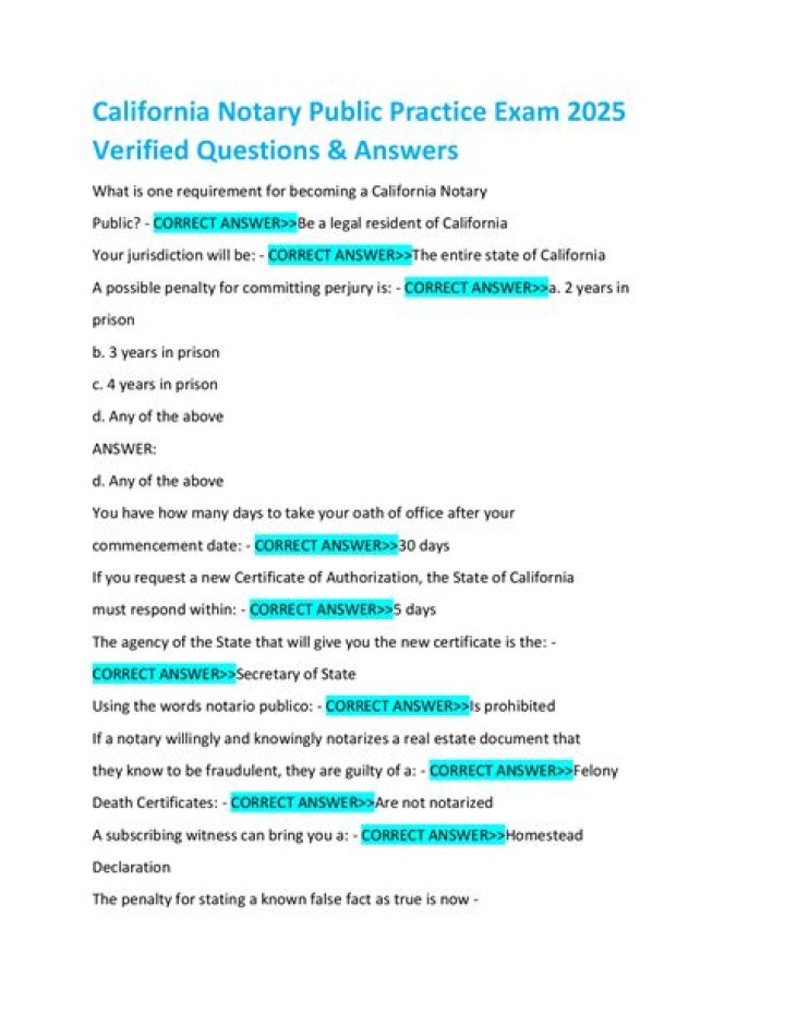 Notary Practice Test California 2022 PDF: Pass with Confidence