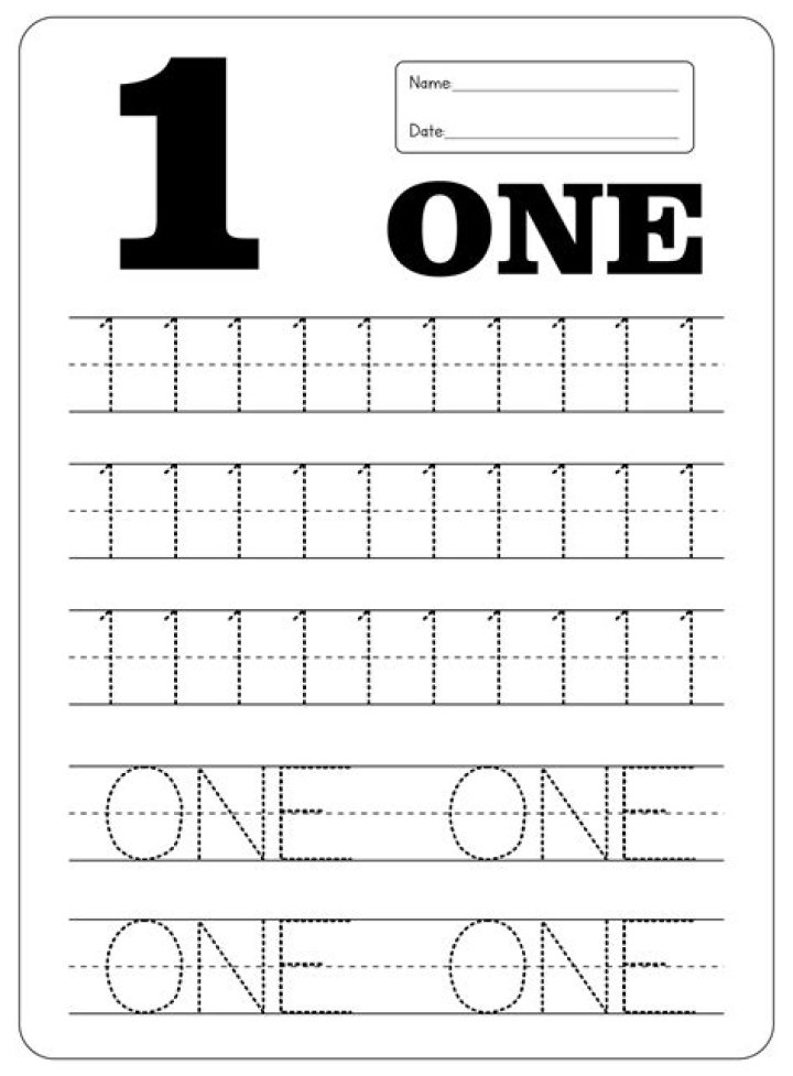 Top Number 1 Tracing Worksheets PDF – Perfect for Early Learners