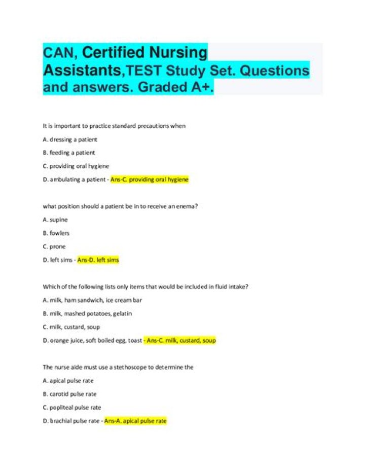 Nursing Assessment Test Questions and Answers PDF – Free Download