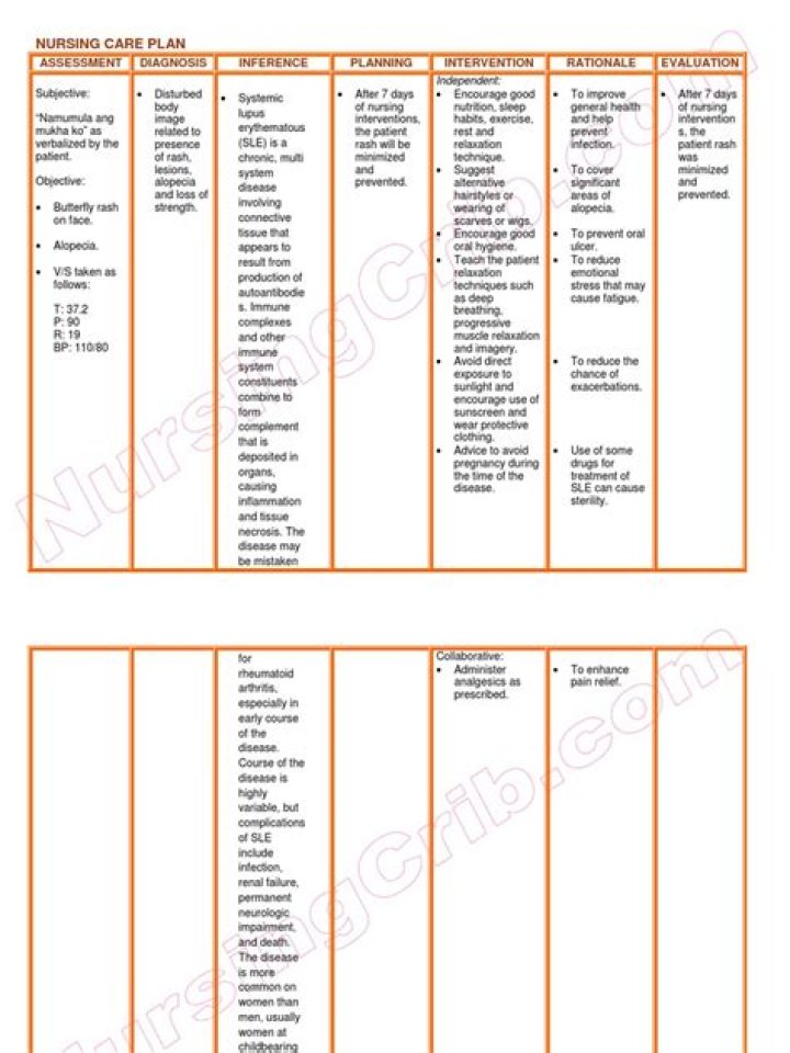 Nursing Care Plan for Systemic Lupus Erythematosus – Free PDF Guide