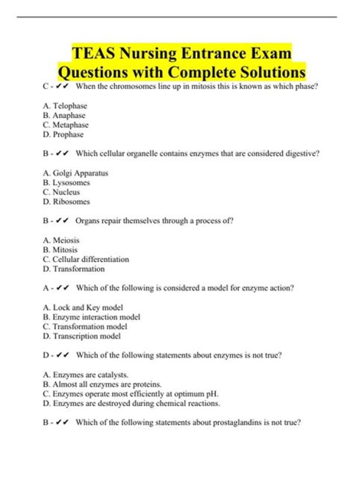 Nursing Entrance Exam Questions PDF – Practice & Pass