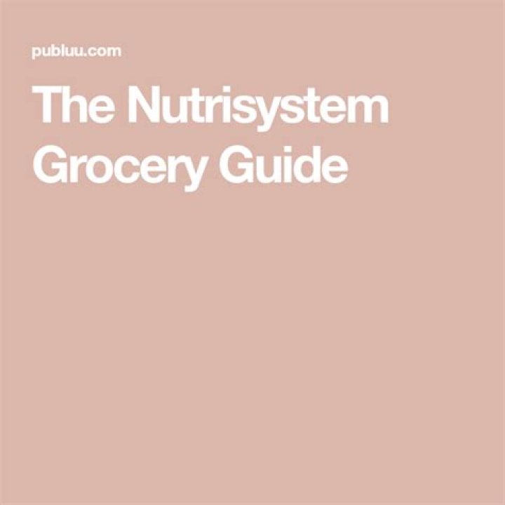 Nutrisystem Grocery List PDF – Easy Meal Planning & Shopping Guide