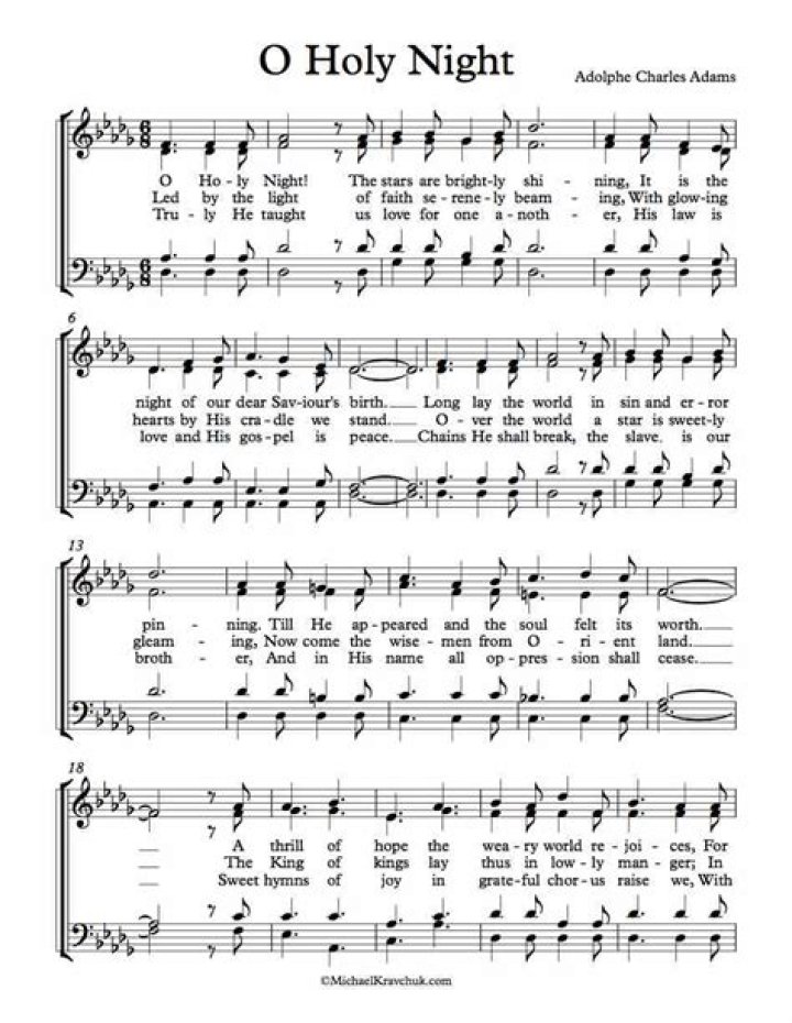 Free O Holy Night Sheet Music PDF Download
