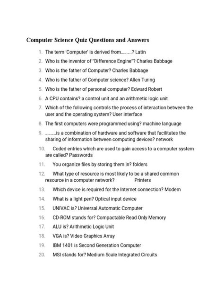 O Level Computer Science Questions & Answers PDF – Perfect Revision Tool