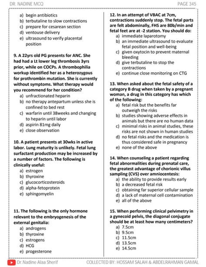 Obstetrics MCQs with Answers PDF: Best Practice Questions for Students