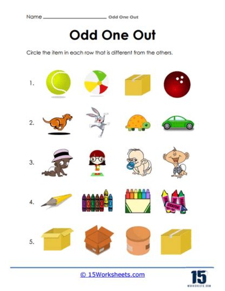 Odd One Out Worksheets for Adults PDF – Perfect Brain Teasers