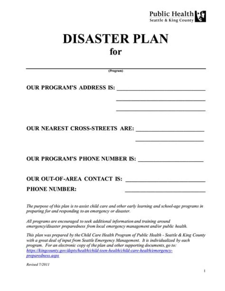 OJFS Disaster Plan Template PDF – Ready-Made Emergency Response Plan