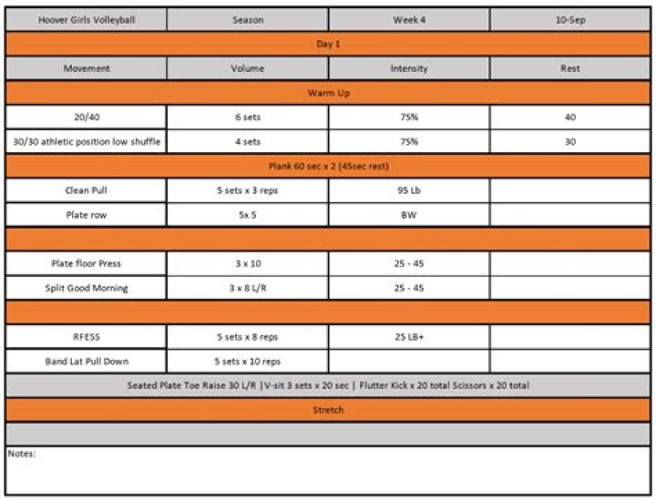 Off-Season Volleyball Workout Plan PDF: Build Strength & Skills Without Competition