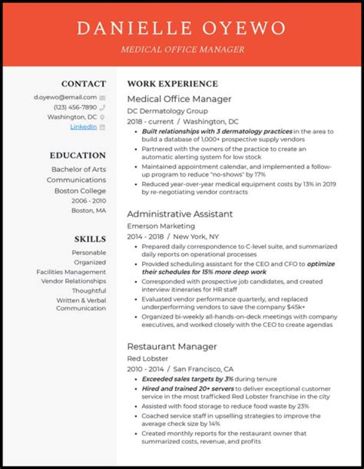 Professional Office Manager Resume PDF for Impressive Job Applications