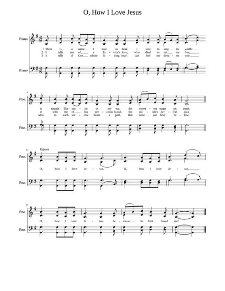 Oh How I Love Jesus Sheet Music PDF – Free Download