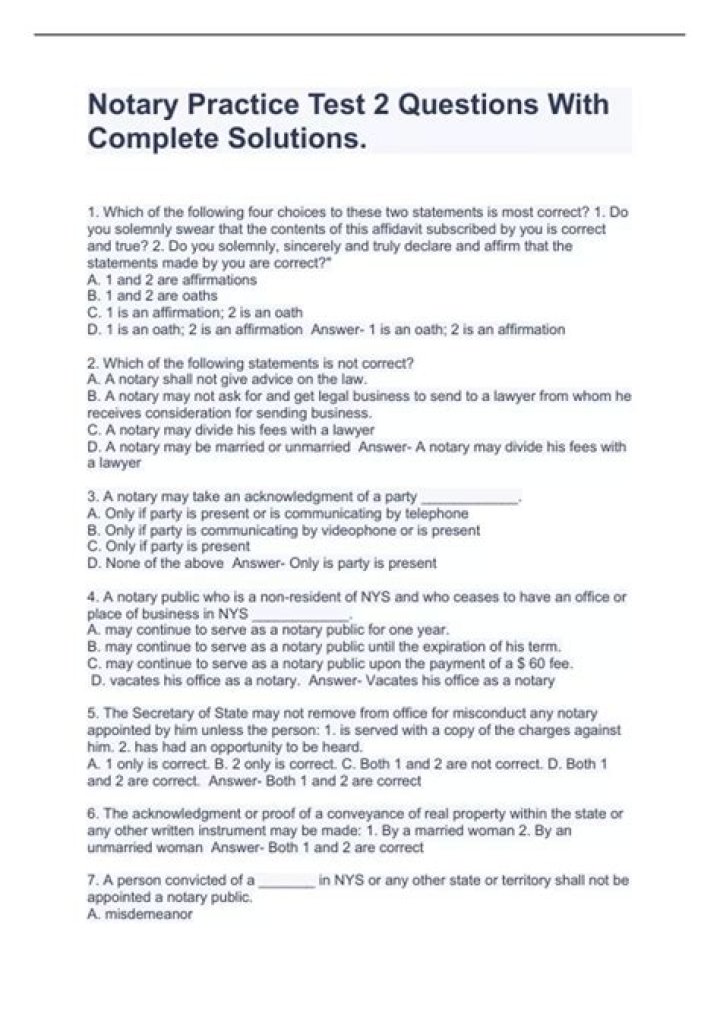 Ohio Notary Test Questions and Answers PDF – Pass with Confidence