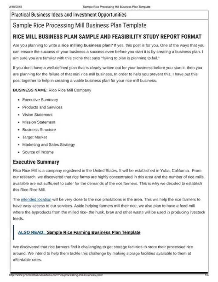 Oil Mill Business Plan PDF: Step-by-Step Guide for Success