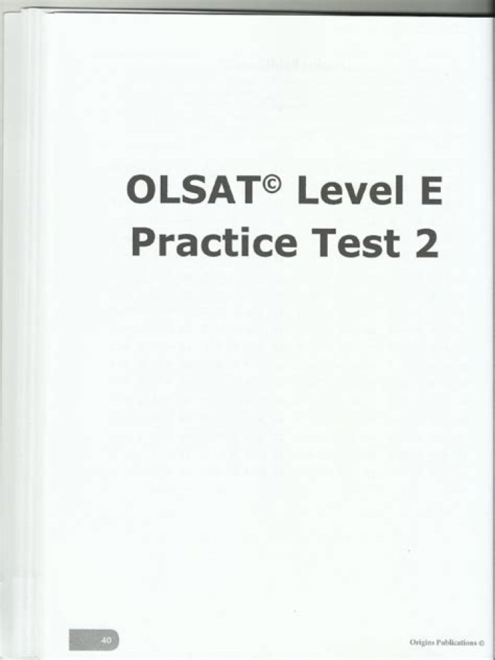 Free OLSAT Level E Practice Test PDF – Instant Download