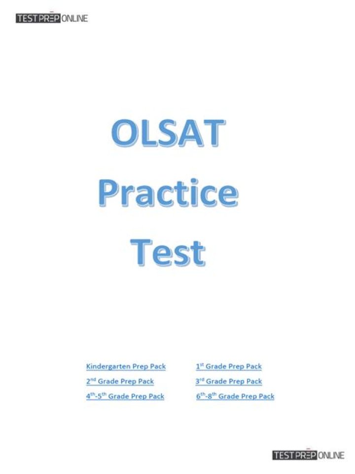OLSAT Level E Practice Test PDF: Boost Your 4-5 Year Old’s Test Readiness