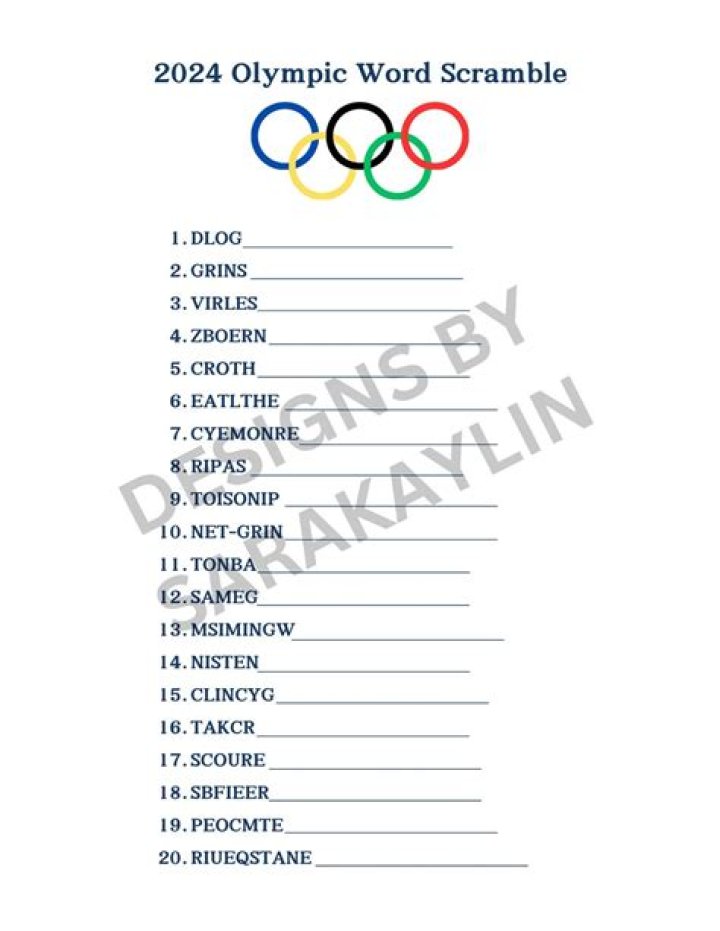 Olympic Word Scramble Answers PDF – Solve & Win