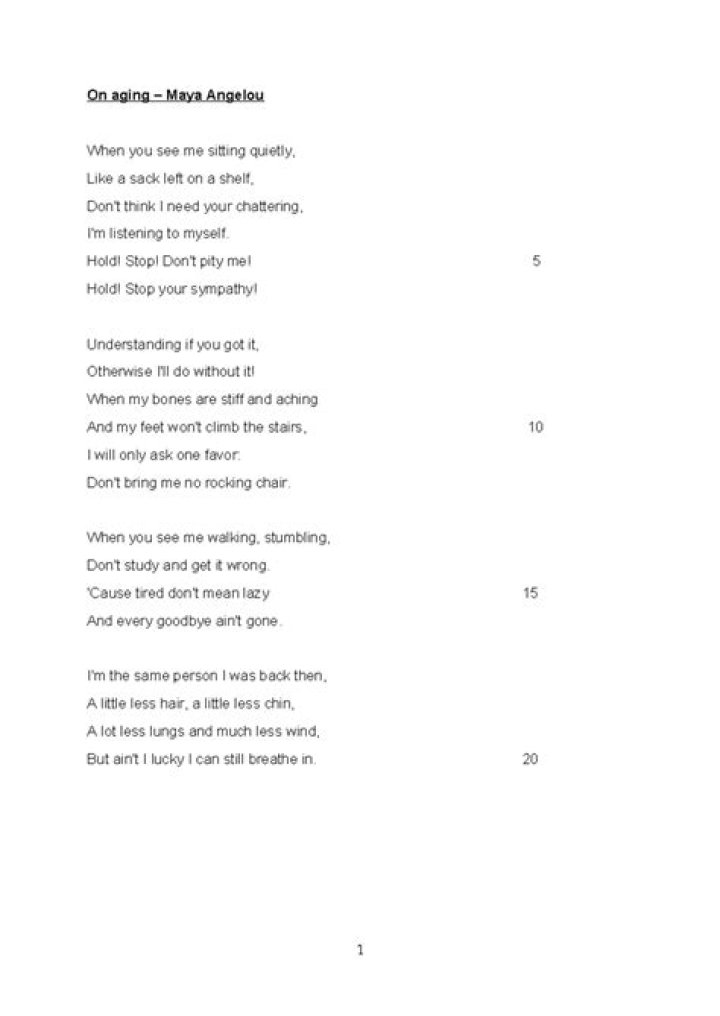 Aging Poem Questions and Answers: PDF Guide for Reflection
