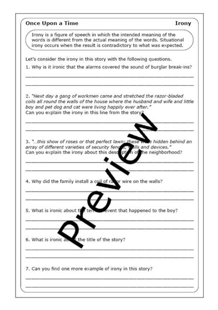 Once Upon a Time: Questions & Answers PDF for Kids