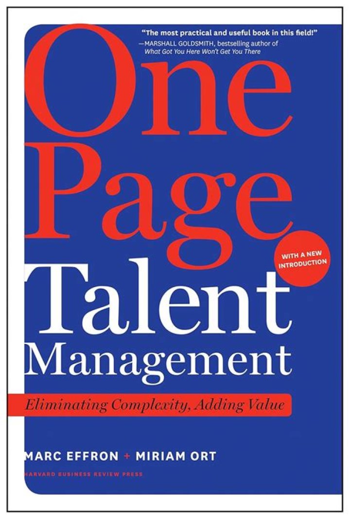 One Page Talent Management Free PDF Guide