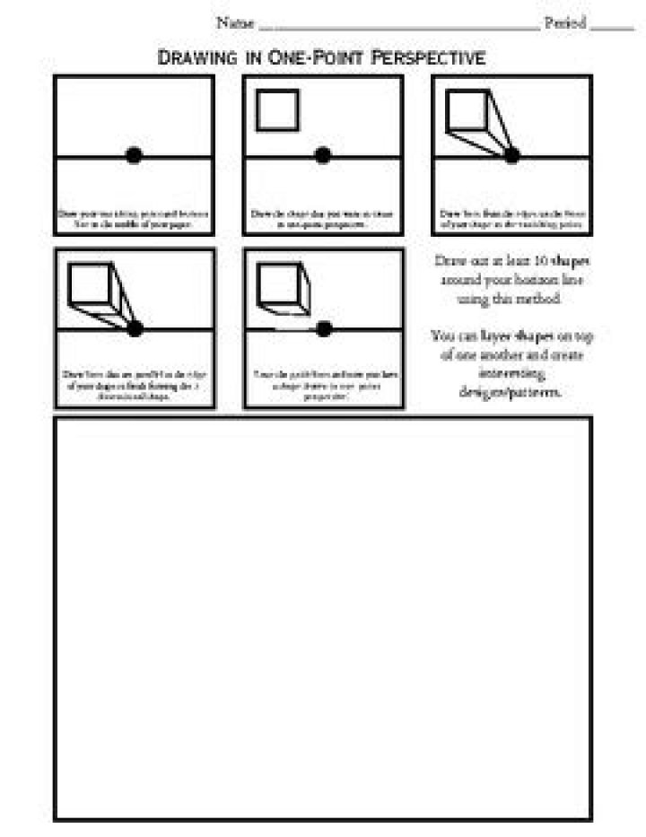 Free One Point Perspective Worksheet PDF – Learn Depth in Art with Ease